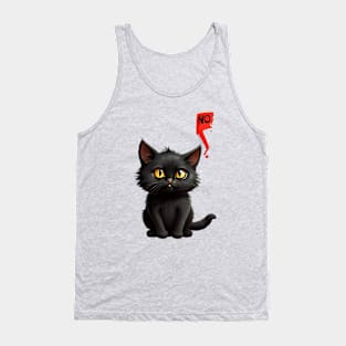 Black Cat Says No: Funny illustration for black cat lover. Tank Top